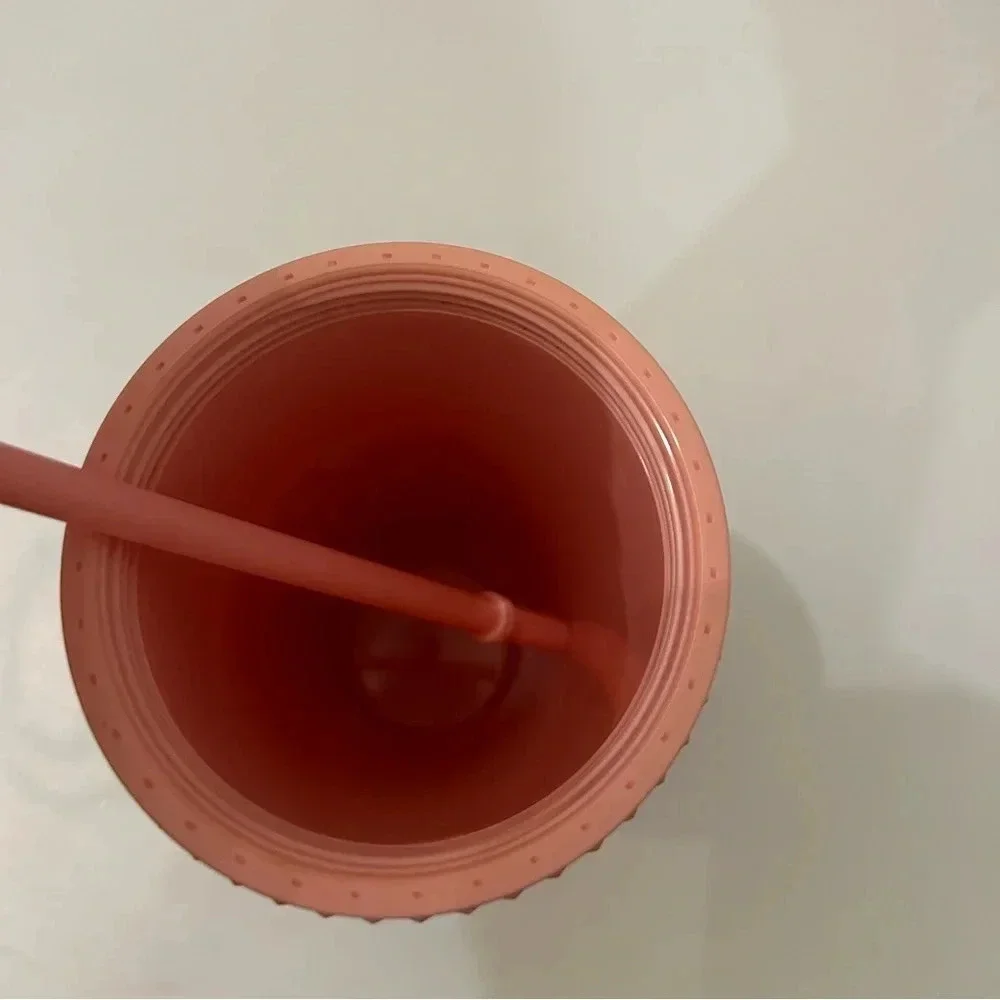 . STARBUCKS MATTE LIGHT PINK STUDDED TUMBLER.